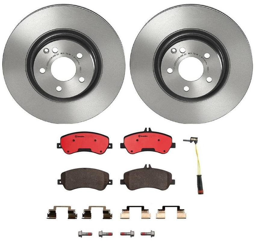 Mercedes Brakes Kit - Brembo Pads and Rotors Front (330mm) (Ceramic) 2115401717 - Brembo 1540222KIT